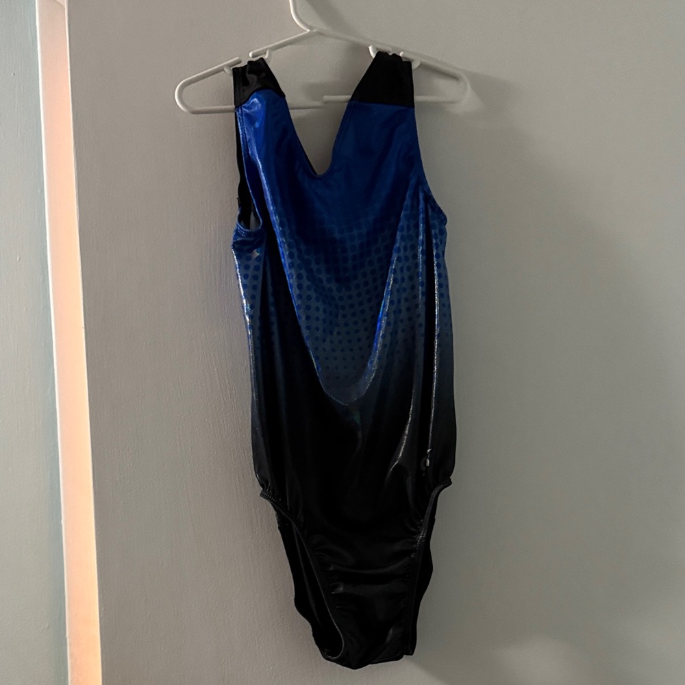 GK Blue and Black Leotard